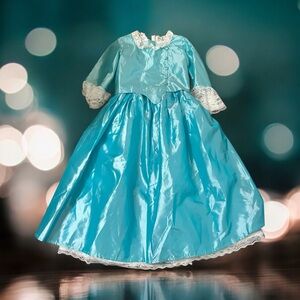 Yejue Royal Colonial Princess Halloween Costume Girls Size XL Aqua Blue White
